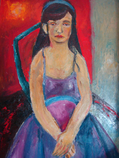 joven sentada Oil Canvas Figure Painting