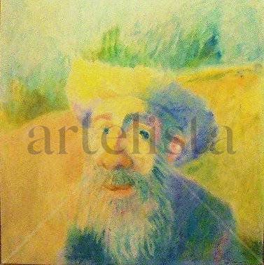 EL DUENDE DE LA ROSA Oil Canvas Figure Painting