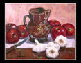 BODEGON CON AJOS Y MANZANAS