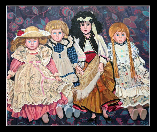 MUÑECAS DE PORCELANA Oil Canvas Figure Painting