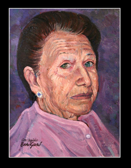 RETRATO DE MI MADRE Oil Canvas Portrait