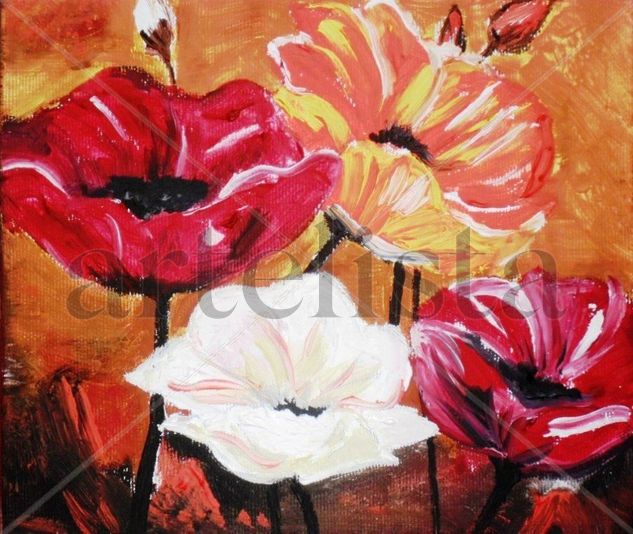 Poppies Acrylic Canvas Others