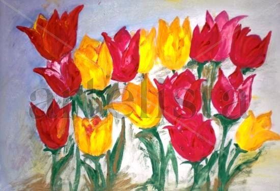 Tulips Acrylic Canvas Others