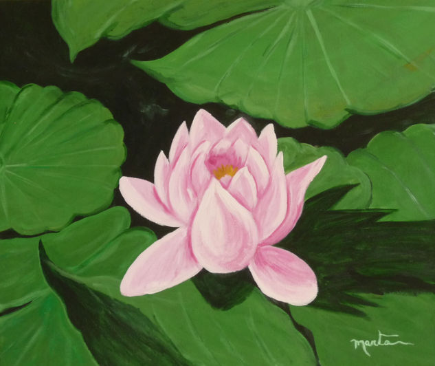 Nenufar Acrylic Canvas Floral Painting