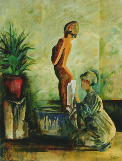 El baño Oil Canvas Figure Painting