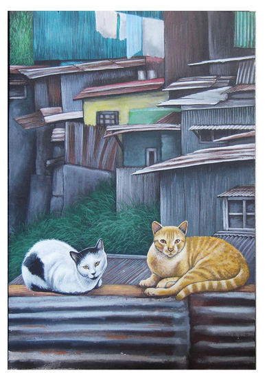 Gatos y casas 