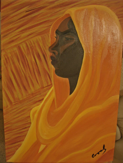 NATIVA BAJO EL SOL Oil Canvas Portrait