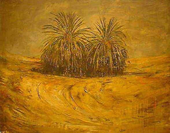 Dos palmeras Acrylic Canvas Landscaping