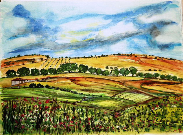 Tormenta primaveral Watercolour Paper Landscaping