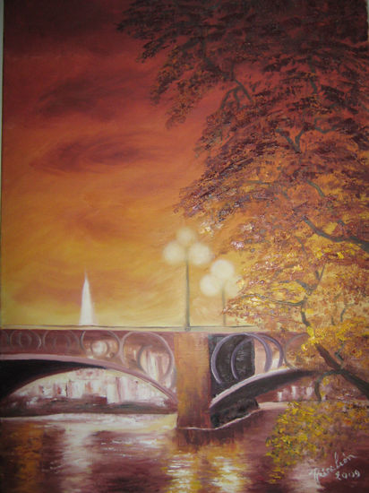 Puente de Triana, Sevilla Oil Canvas Landscaping