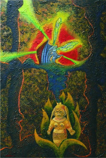 "La mujer del Shaman" Oil Canvas Landscaping