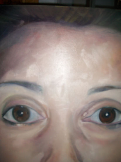 Tus ojos Oil Canvas Portrait