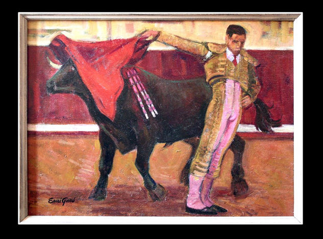 PASE DE TORERO Óleo Lienzo Figura