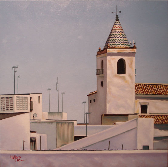 Campanario de san Sebastián Oil Canvas Landscaping