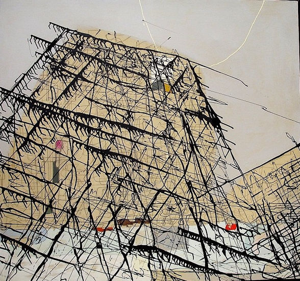 Construcción Mixed media Canvas Others