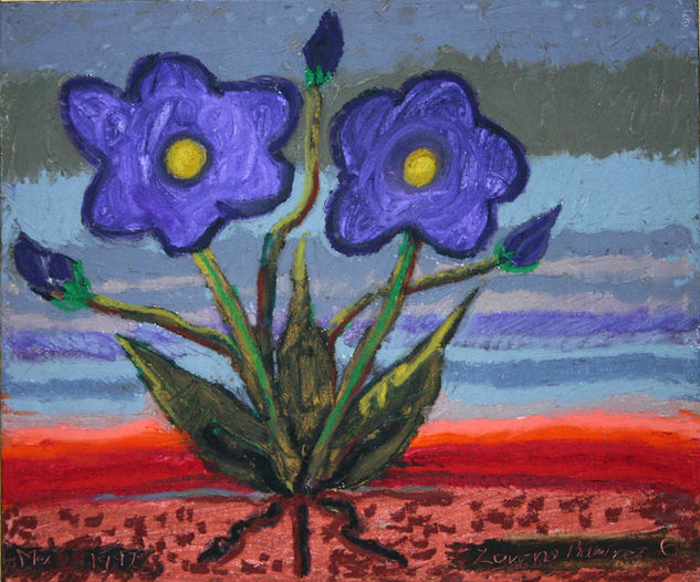 " VIOLETAS " Óleo Lienzo