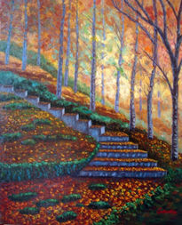 Escalera en el Bosque