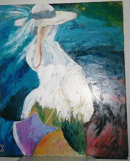 DAMA PRIMAVERAL Oil Canvas