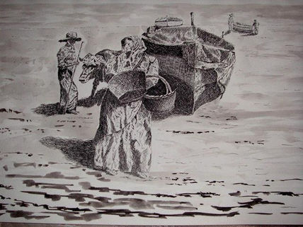 Pescadera en la playa