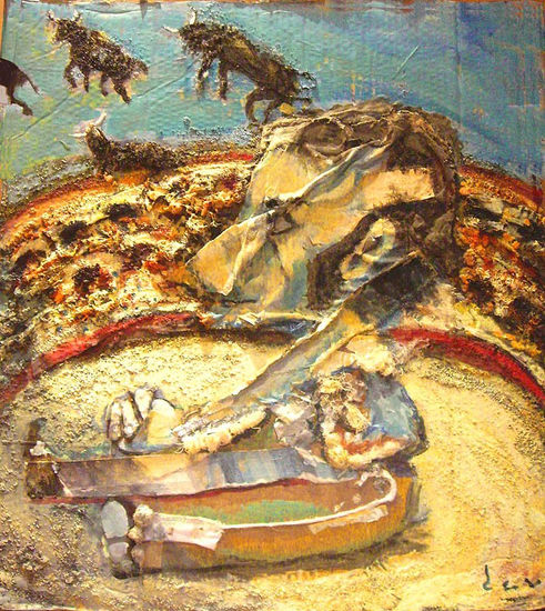 Adiós Morlaco, Adiós Mixed media Canvas Animals