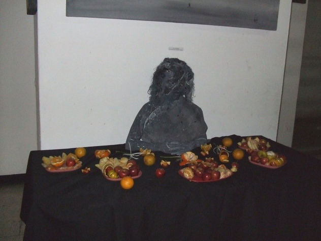 busto en centro de mesa