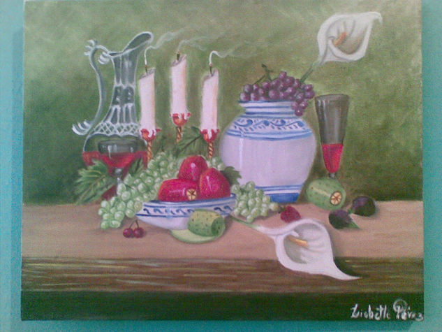 bodegon de tuna Oil Canvas Still Life Paintings