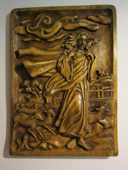 El Pastor Divino Carving Figurative