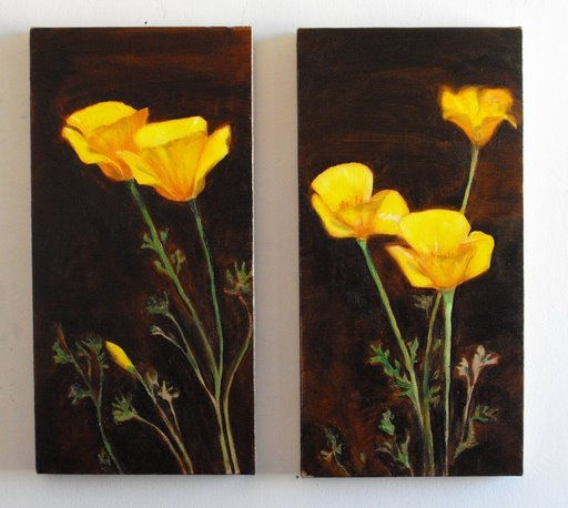 dedales de oro Oil Canvas Floral Painting