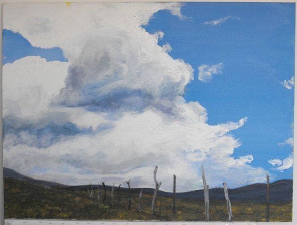 nubes en curanipe Acrylic Canvas Landscaping