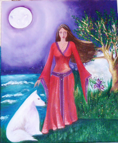 Lunas Oil Canvas Figure Painting