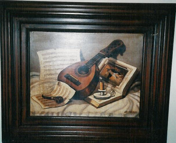 CUADRO DE VIOLIN Pintura Muebles y Objetos de Madera