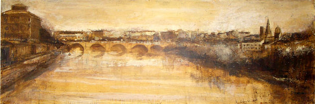 Desde el puente. Oil Canvas