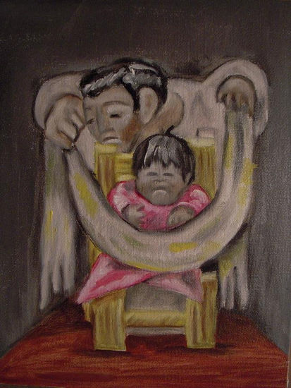 Padre e hijo de jean Oil Canvas Figure Painting