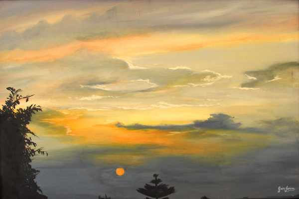 El ocaso Oil Canvas