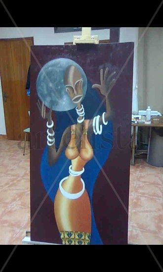 la influencia de la luna Oil Canvas Figure Painting