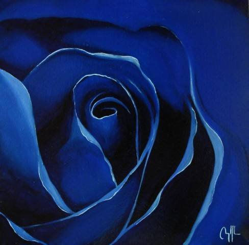 azul Oil Canvas Floral Painting