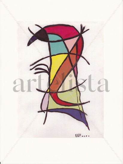 LAMINA DE PAJARO ( SERIE DE 30 ) Acrílico Cartulina Figura