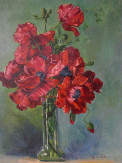 Amapolas Oil Canvas Floral Painting