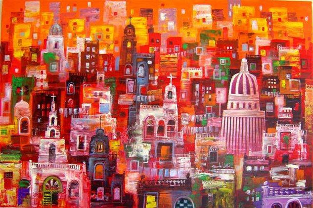 habana en rojo Acrylic Canvas