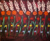 Flores 6 Acrylic Canvas Floral Painting