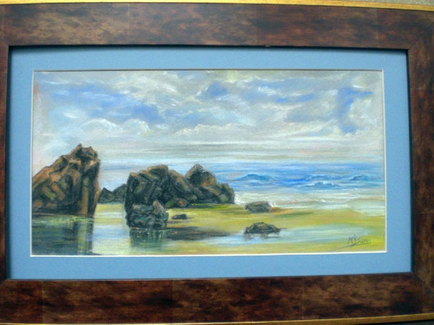 "rocas en la playa" Pastel Paper Landscaping