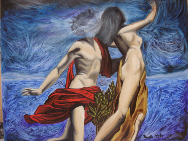 El angel y la sirena Oil Canvas Landscaping