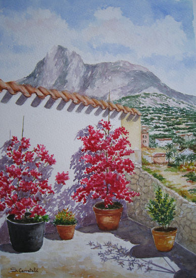 Finestrat (Alicante) Watercolour Paper Landscaping