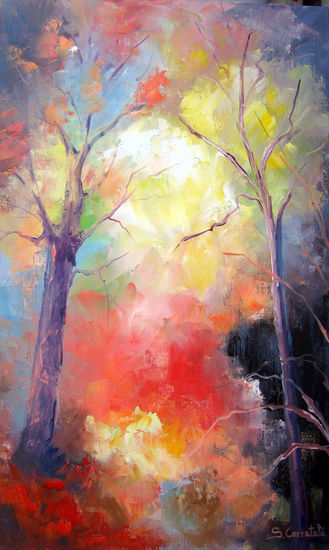 Bosque encantado Oil Canvas Landscaping