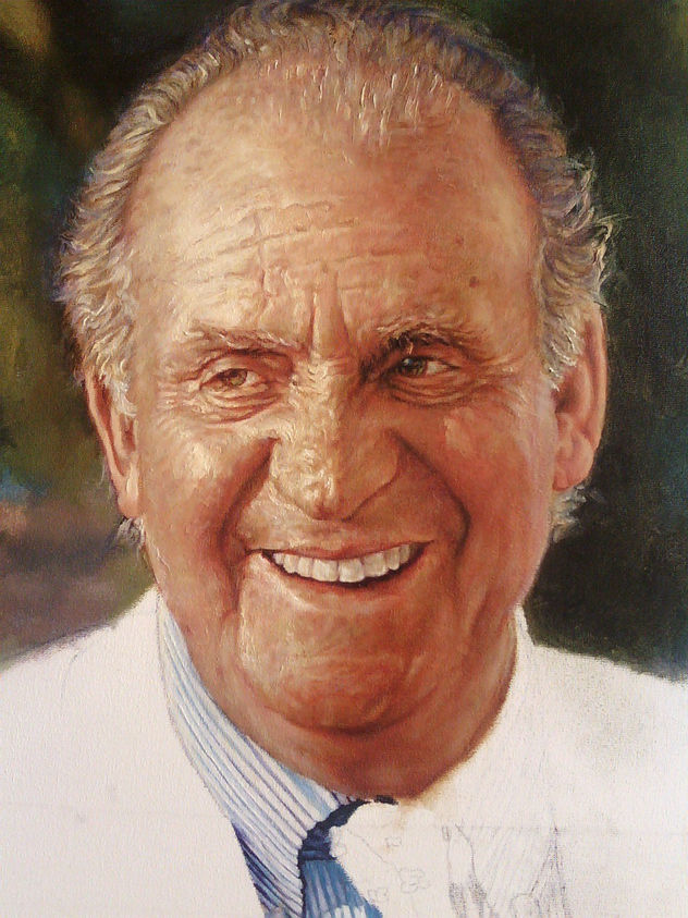 rey de españa oleo en proceso