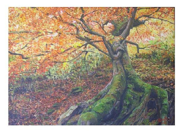 Arbol otoñal Oil Canvas Landscaping