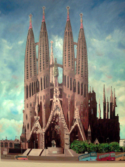 Sagrada Familia Oil Canvas Landscaping