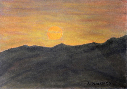 Atardecer tras las...