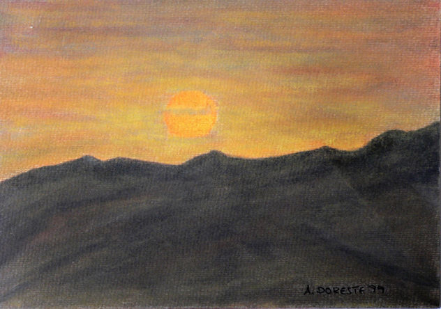 Atardecer tras las montañas