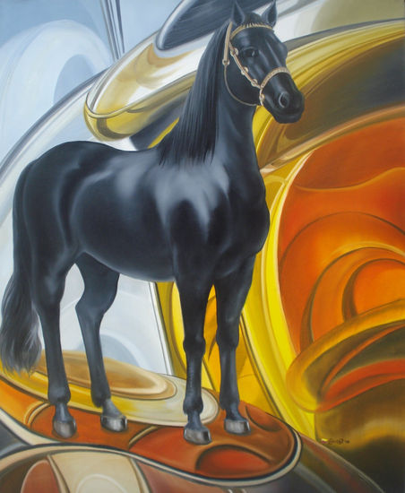 CABALLO 7 Oil Canvas Animals